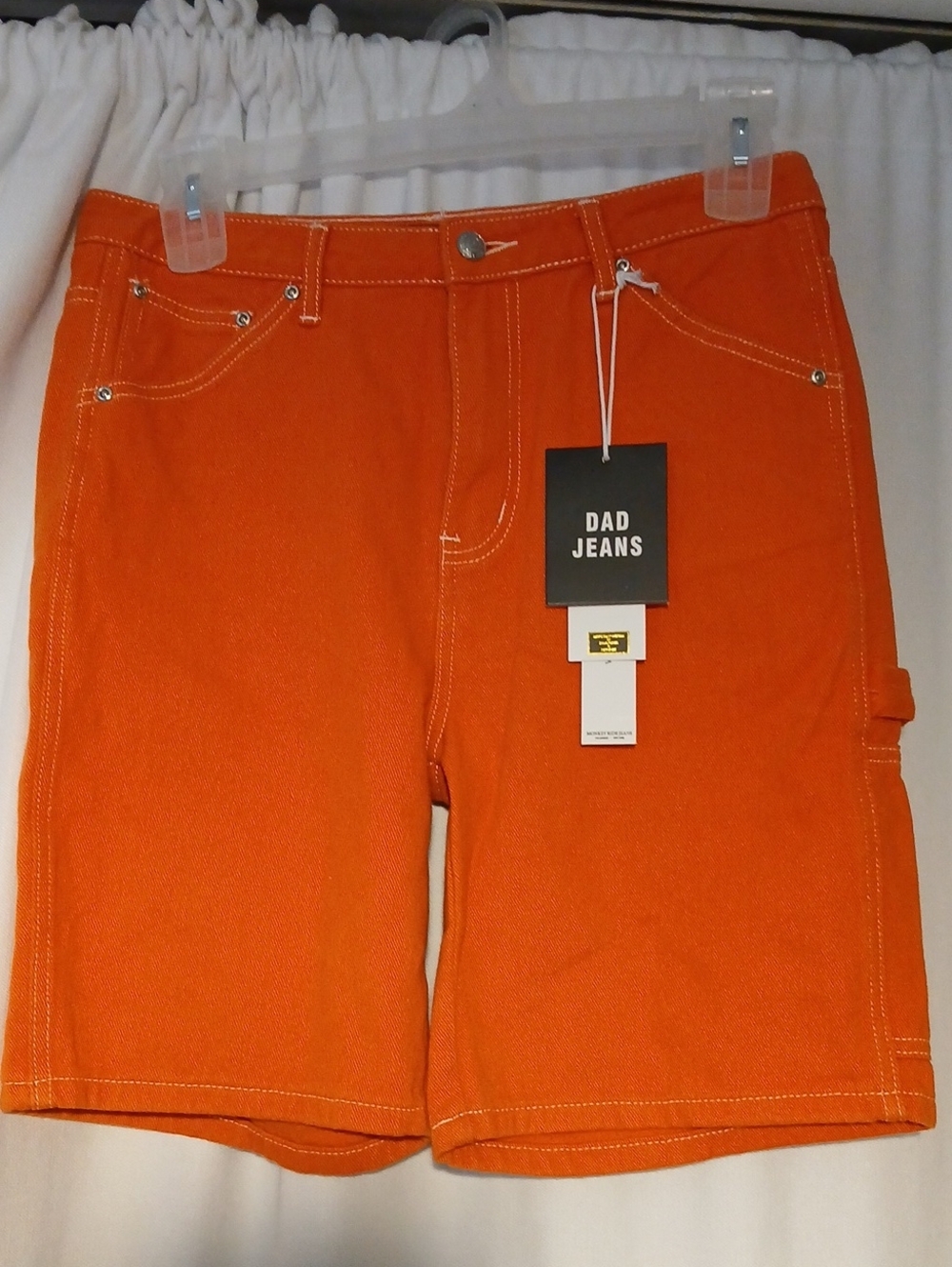 Dad Jeans Orange Carpenter Jean Shorts